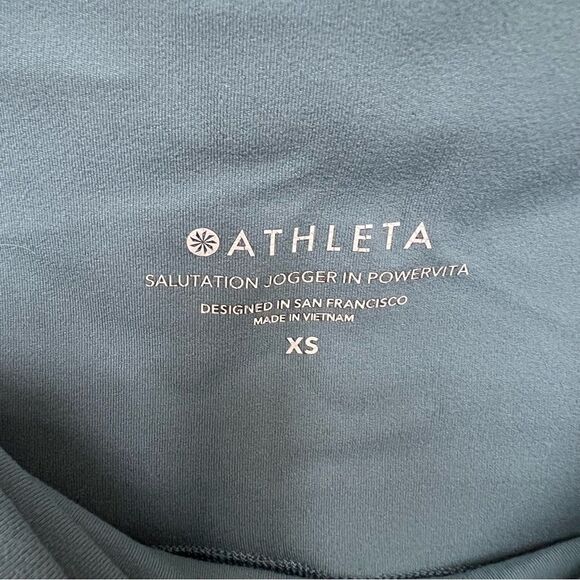 Athleta Salutation Jogger Pant in Powervita Light Blue Teal High Rise Size XS - Picture 5 of 15